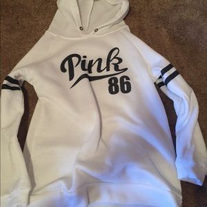 Victoria Secrets pink white sweatshirt